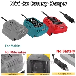 Cigarette Lighter Plug Car Battery Charger Replacement For Dewalt/Makita/Milwaukee/Einhell 18VBattery Charger with LED Indicator
