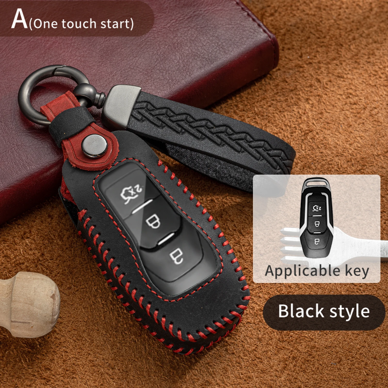 

Fashion Car Remote Key Case Cover Holder For Ford Focus 3 4 ST Mondeo 5 MK5 Mustang F-150 Explorer Edge Fiesta Kuga MK3 4