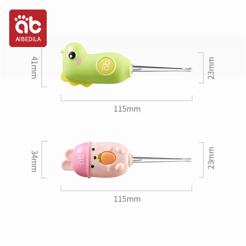 Luminous Ear Wax Removal Tool Baby Ear Spoon Set Ear Cleaner Earwax Cleaning Tweezers LED Light Earpick Children Adults Ear Care