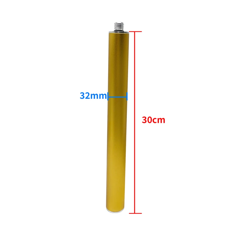 Brand new 30 CM Length Diameter 32mm Yellow GPS Antenna Extension Pole for LECA Trimble SOUTH 5/8 x 11