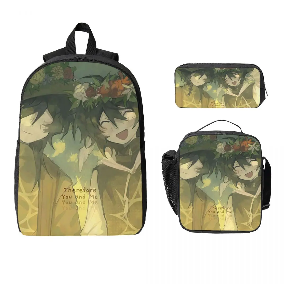 

Azuretime Anime Azure Two Time Forsaken Backpack BookBag School Bag Laptop Shoulder Bags 3ps Insulated Lunch Bag Pencil Case