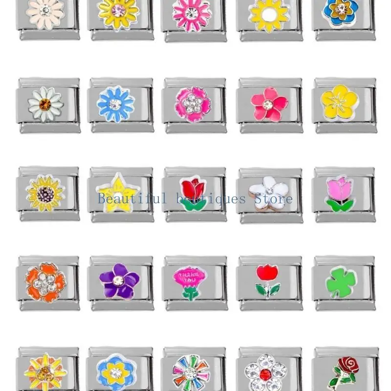U4LF Flower Italian Charm Biżuter