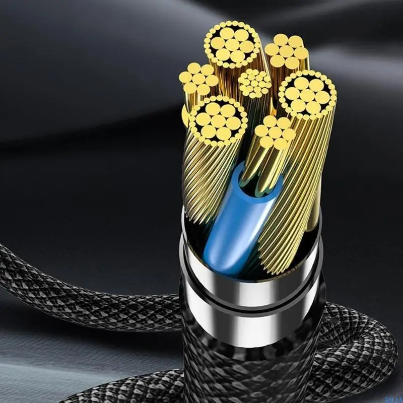 R91a النوع C من الذكور من النوع C الذكور شحن الحبل لشحن سيارة الكمبيوتر اللوحي للهاتف المحمول