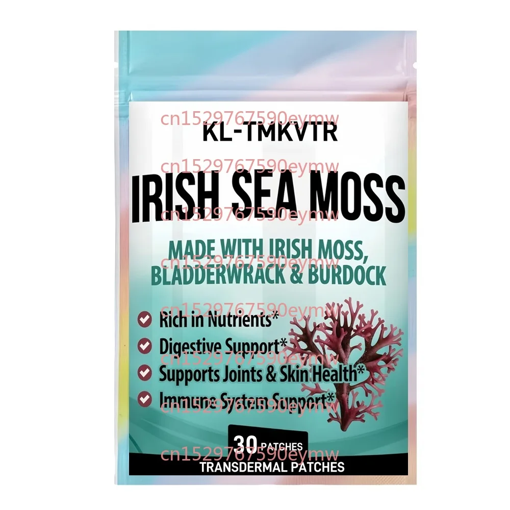 30 Patches Irish Sea Moss Transdermal Patches With Bladderwrack Burdock Root For Immunity, Gut, Joint & Skin Health