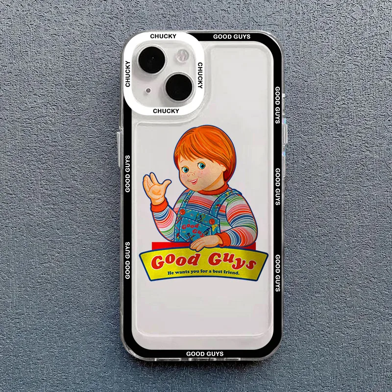 Cartoon Chucky Good Guys Phone Case For iPhone 15 14 Pro MAX 11 13 12 XS X SE XR 7 8Plus Shockproof Clear Silicone Cover Fundas