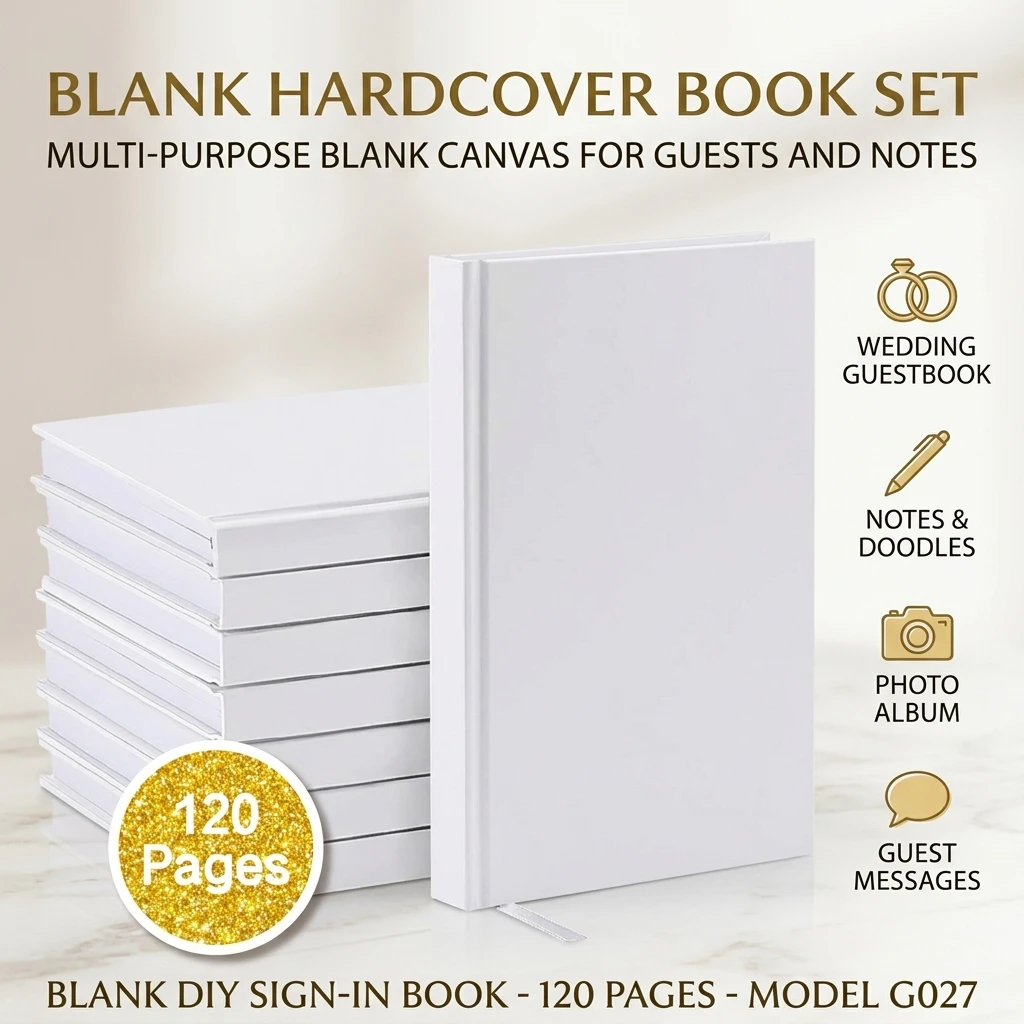120 페이지 하드커버 웨딩 방명록 빈 페이지 DIY - Personalized Guest Book 리뷰 및 가격