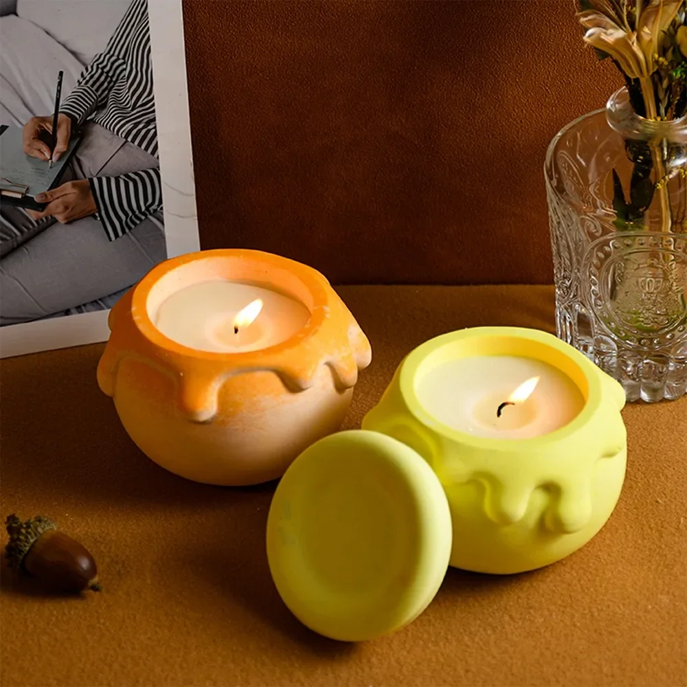 Cream Honey Jar Candle Cup Silicone Mold DIY Handmade Jewelry Storage Box Resin Mould Gypsum Making Tool Craft Gifts Home Decor - Image 2