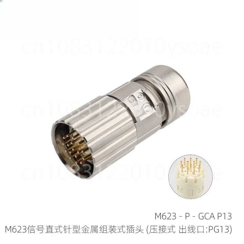 M23 Connector 12 19 Holes 17 Core 6 Pin 8PIN Clockwise Servo Motor Encoder  Plug Holder