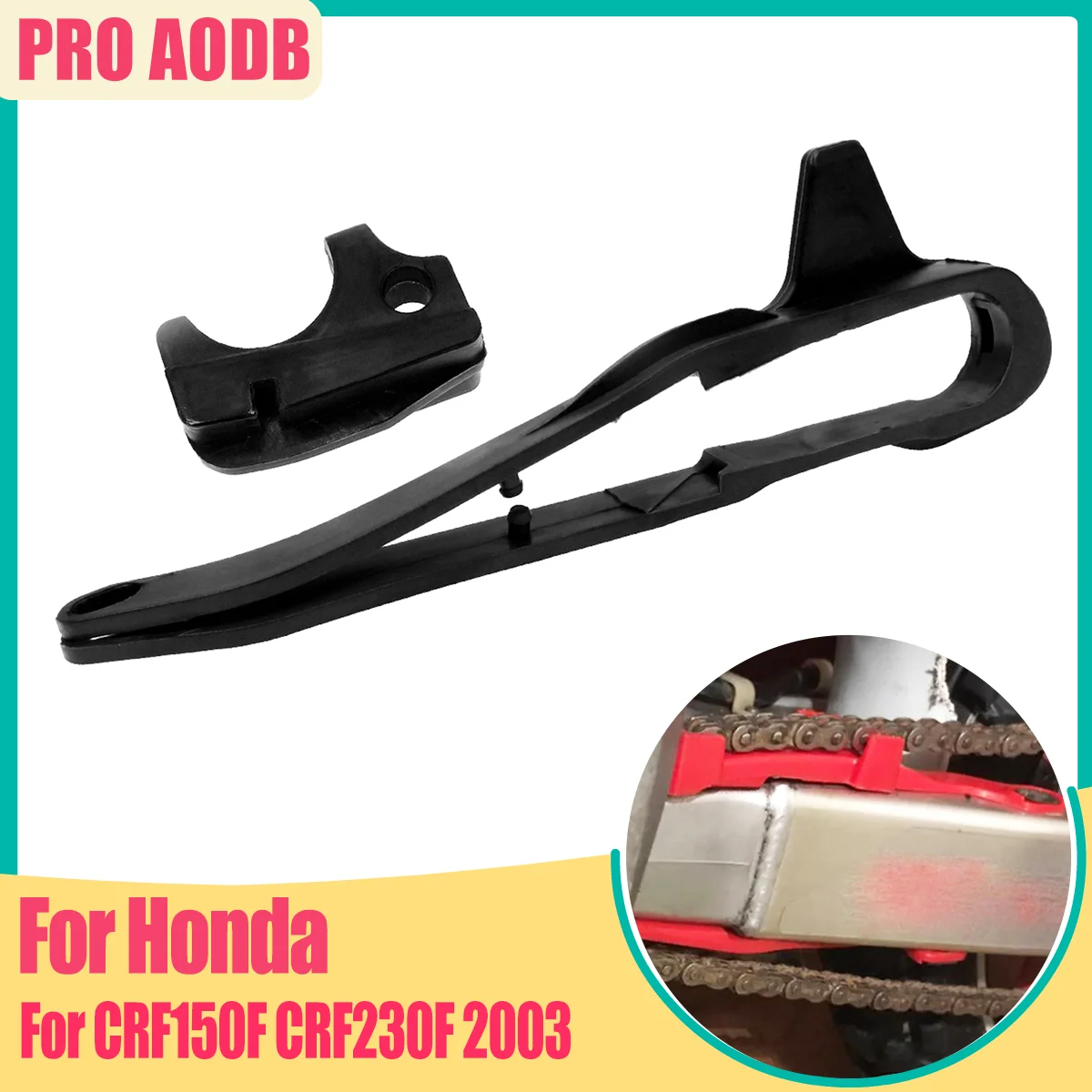 

For Honda CRF230F Motocross Plastic Guide Chain Glue Slider Guard CRF 150F 230F CRF150F 2003-2016 2017 2018 2019 Dirt Pit Bike