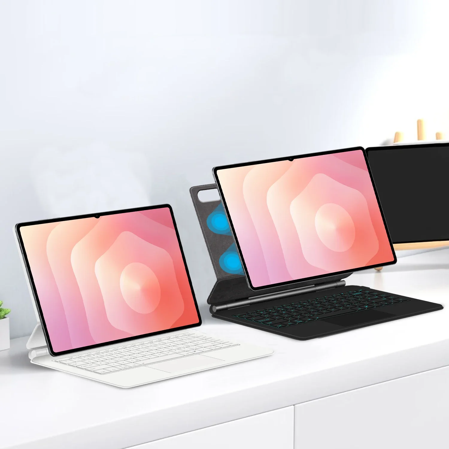 حافظة فوليو جديدة للوحة المفاتيح السحرية لعام 2025 لهاتف سامسونج جالاكسي تاب S11 Ultra 14.6 بوصة S10Ultra متعددة اللمس بإضاءة خلفية مغناطيسية PU غطاء ذكي #3