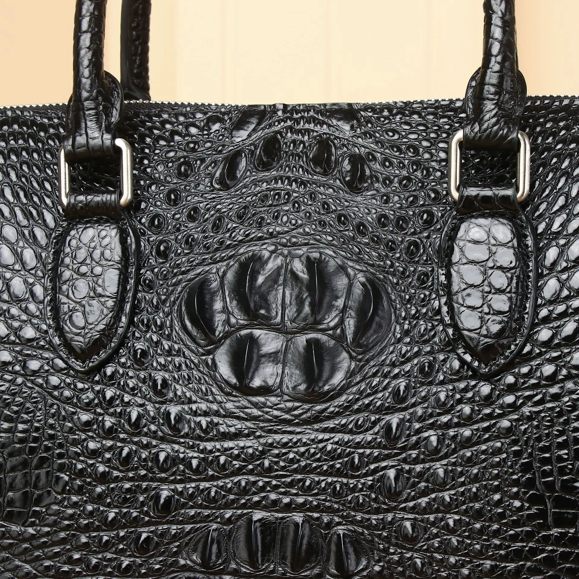 Sacs pour ordinateur portable en alligator pour hommes, cuir de vache véritable, étui à bombes, marque de luxe, sacs à main pour hommes, sac d'ordinateur Messenger 14 pouces, nouveau, 2023