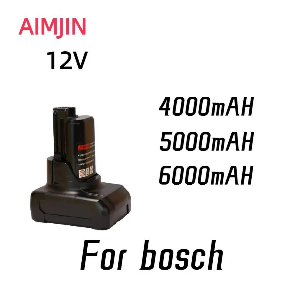 

For bosch 4000-6000MAH 12V Li-ion Rechargeable Battery Pack Replace for BOSCH Cordless Electric Drill Screwdriver BAT411 BAT412