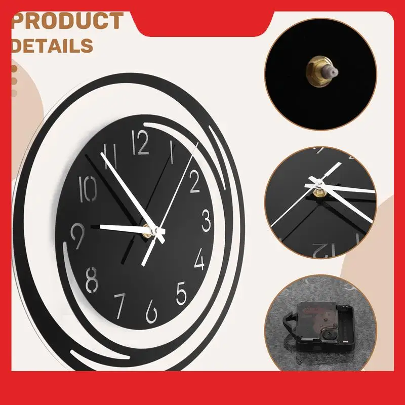 

A32HOT-Creative Home Living Room Decoration Acrylic Wall Clock Explosion Models Minimalist Nordic Style Transparent Clock