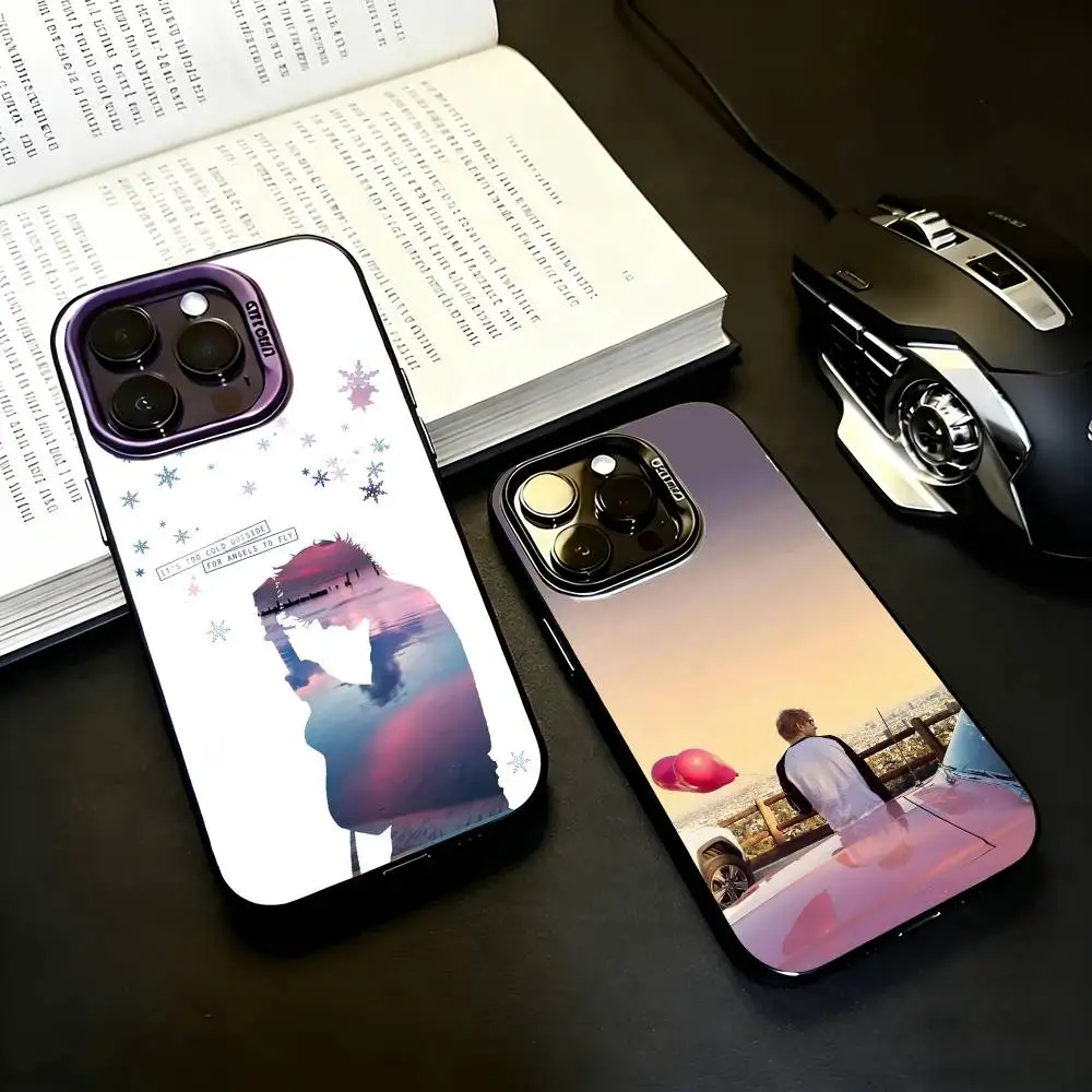 

Singer E-Ed S-Sheeran Phone Case For iPhone17,16,15,14,13,12,11 Plus,Pro Max Black Candy silver phone case