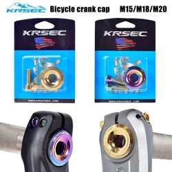 KRSEC Bicycle Crank Cover M18/M20 Cap Mtb Screw Mountain Bike Connecting Rods Bolt for Hollowtech Integrated Crankset Shimano