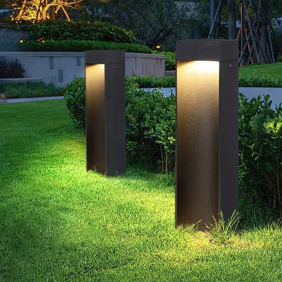 Thrisdar 10W Outdoor Garden Pathway Landscape Lawn Light Waterproof Villa Backyard Bollard Light Courtyard Lawn Column Light