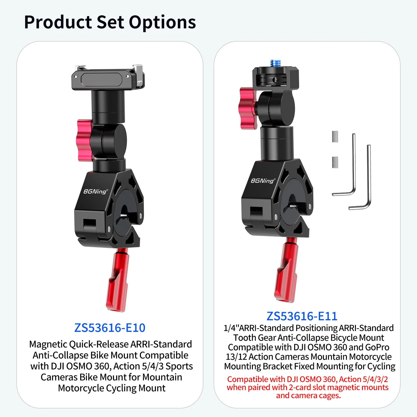 Für Gopro 13, für DJI Action OSMO 360 Fahrrad-Motorrad-Lenkerhalterung, Kamera-Schnellverschluss-Halterung, Insta360 X6 Ace Pro Halterung – Detail 21