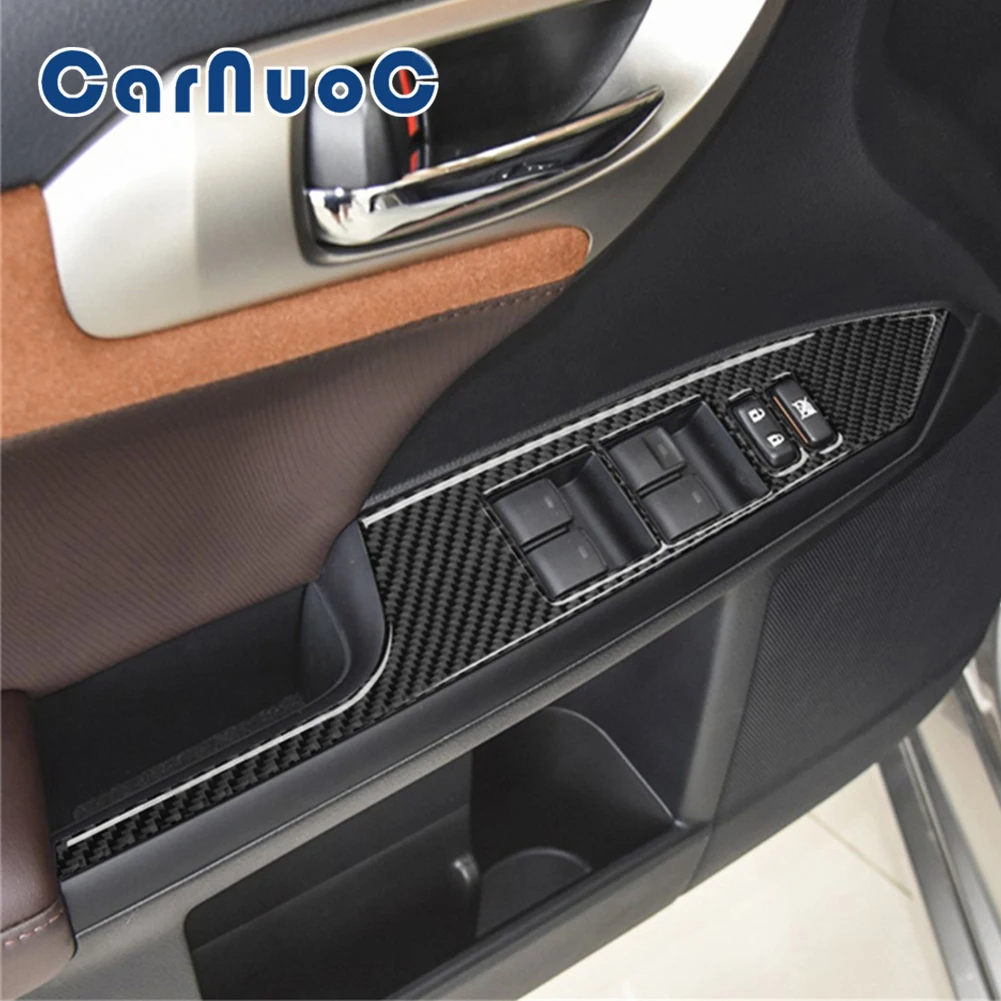 

For Lexus CT200H 2011-2017 Accessories Window Lifting Panel Carbon Fiber Stickers Car Decorative Strips Interior Mouldings