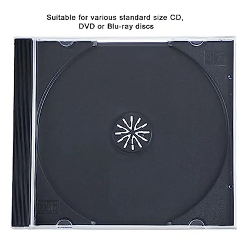 A36T-25Pcs 10.4 Mm CD Jewel Cases CD Case DVD Cover Protection Replacement DVD Case For Protection Replacement