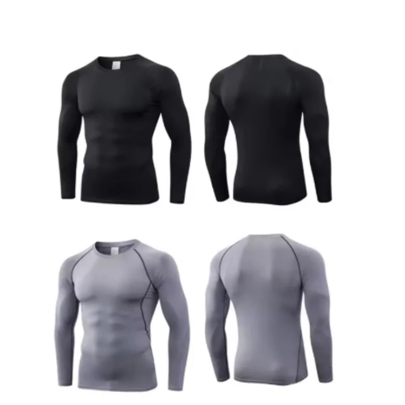 Man Running Compression T-shirt Short Sleeve Sport Tees Gym Fitness Sweatshirt Mens Jogging Tracksuit Homme Athletic Shirt Tops