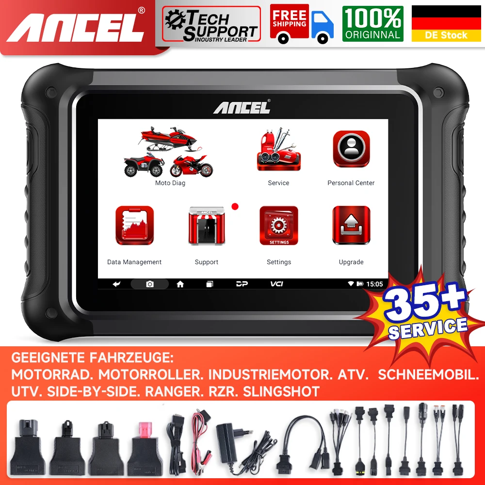 

ANCEL MT700 Мотоциклетный диагностический сканер Инструмент OBD2 Сканер ABS Bleeding TPMS EBS ECU Кодирование Активный тест Полный системный считыватель кодов
