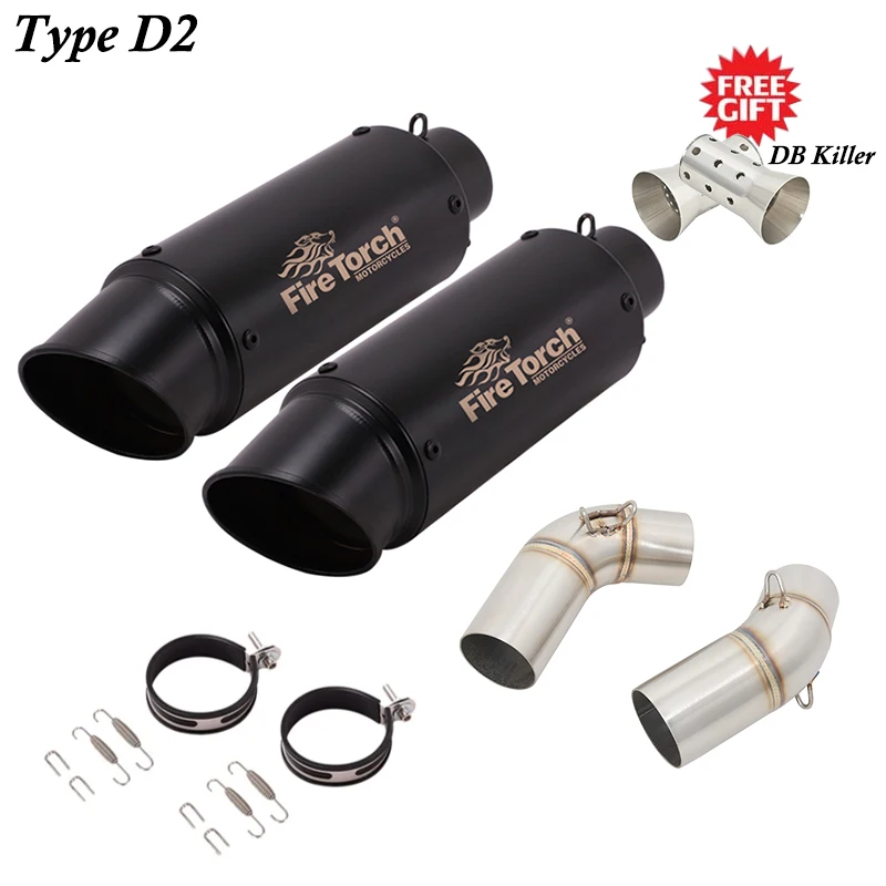 For Ducati Monster 659 696 795 1100 Hypermotard 796 2008-2014 Motorcycle Exhaust Escape Link Pipe Carbon Fiber Muffler DB Killer