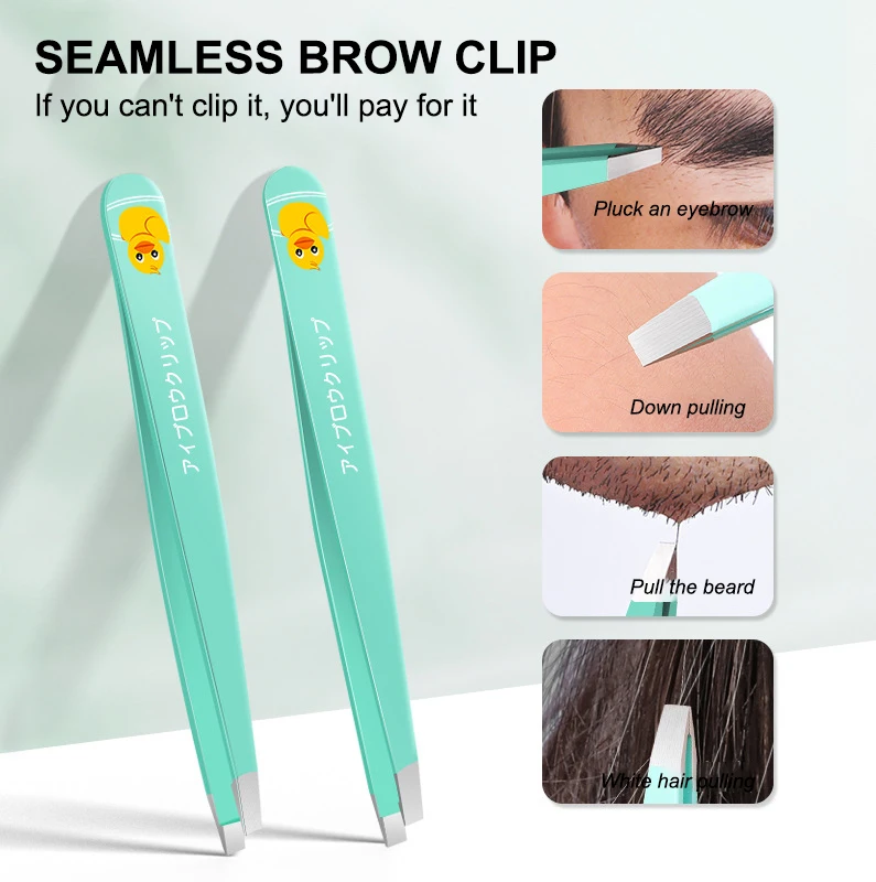 Stainless Steel Eyebrow Clip High Precision Plucking Small Tweezers Professional Eyebrow Trimming Blackhead Tool