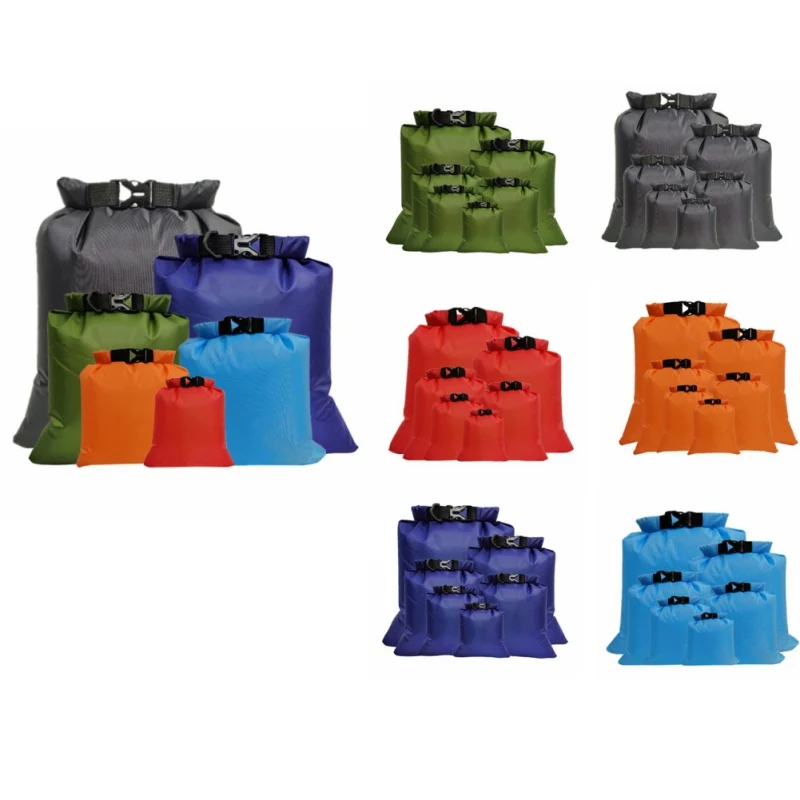 5PCS 1.5/2.5/3/3.5/5/8L Sack Swimming Waterproof Dry Bag Pack Rafting Kayaking River Trekking Floating Sailing Canoing Boating