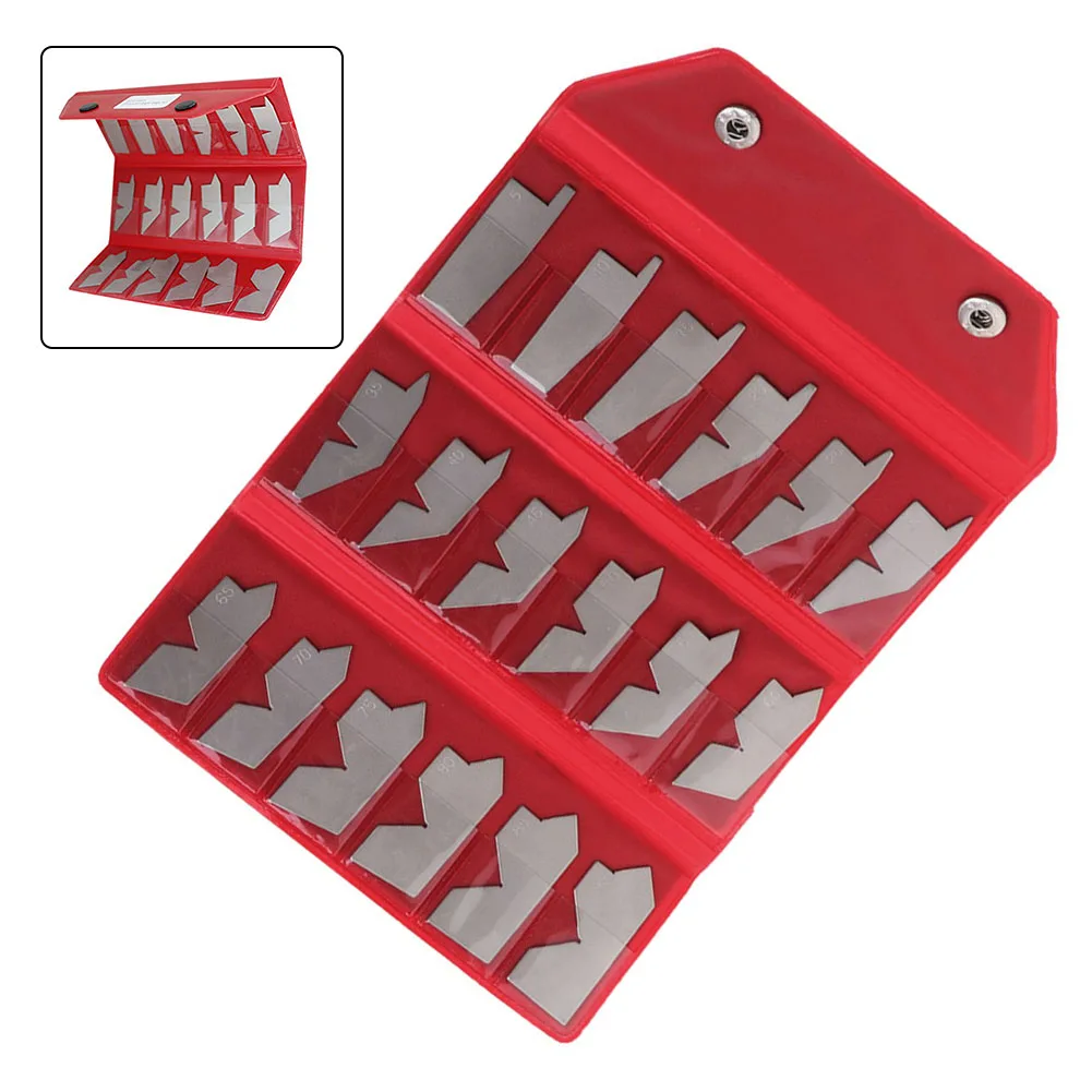 18 Pieces 5-90 Degree Stainless Steel Angle Gauge Set Template For Machinist Inspector Toolmaker Layout And Draftsman Measuremen