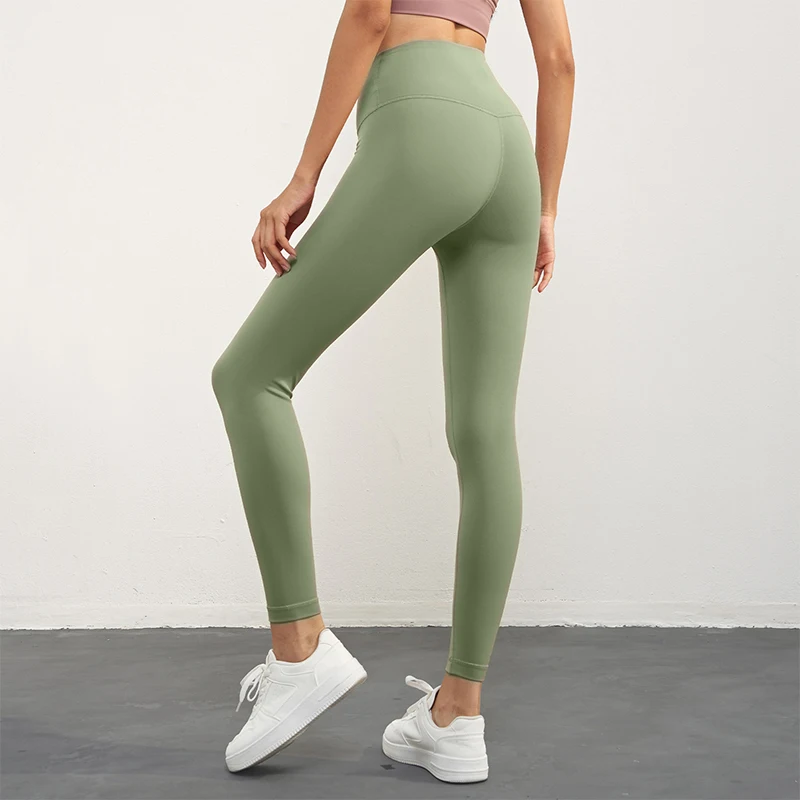 Pantaloni da yoga sportivi da donna a vita alta tasca slim fit 25 pollici fitness corsa pantaloni da yoga da donna traspiranti ad asciugatura rapida