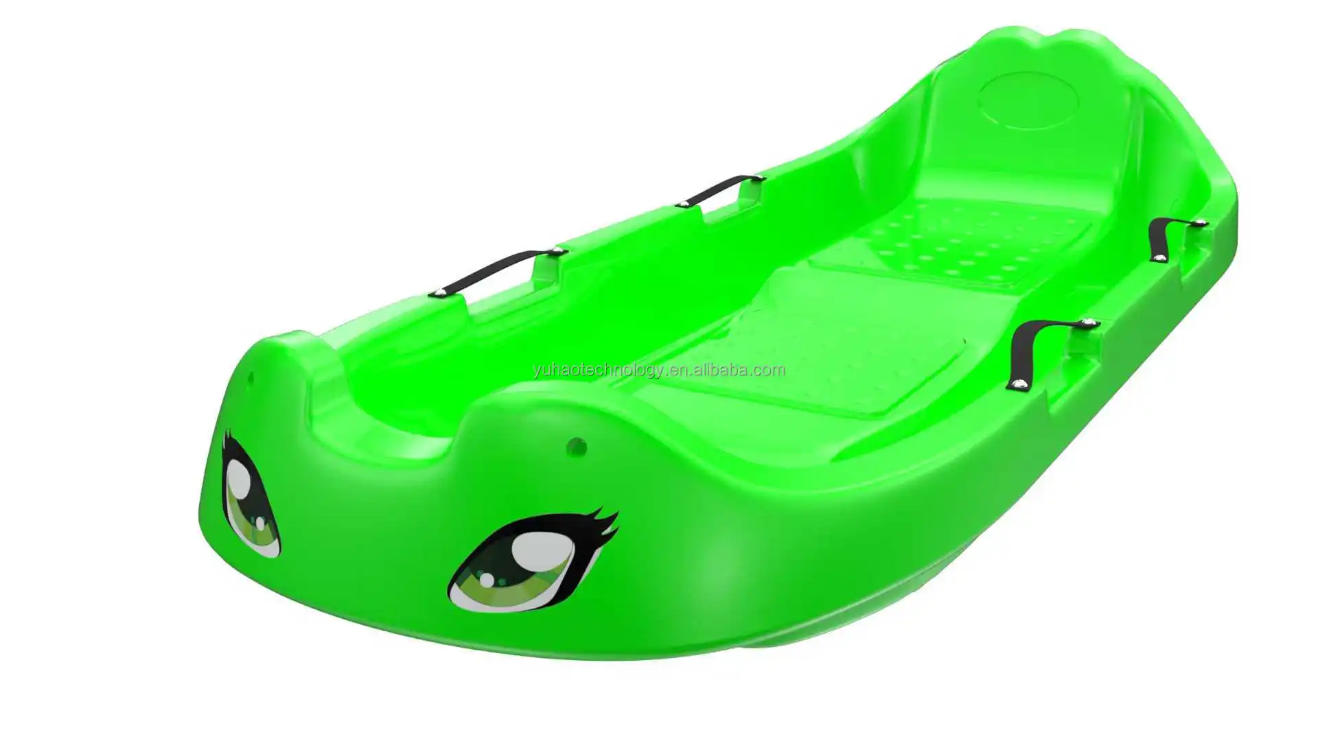 Snowboard, Winter Sports Sled, Toboggan with Pull Rope, Handles, Downhill Sprinter Sleds for Kids, Snow Skiing Equipment view 3