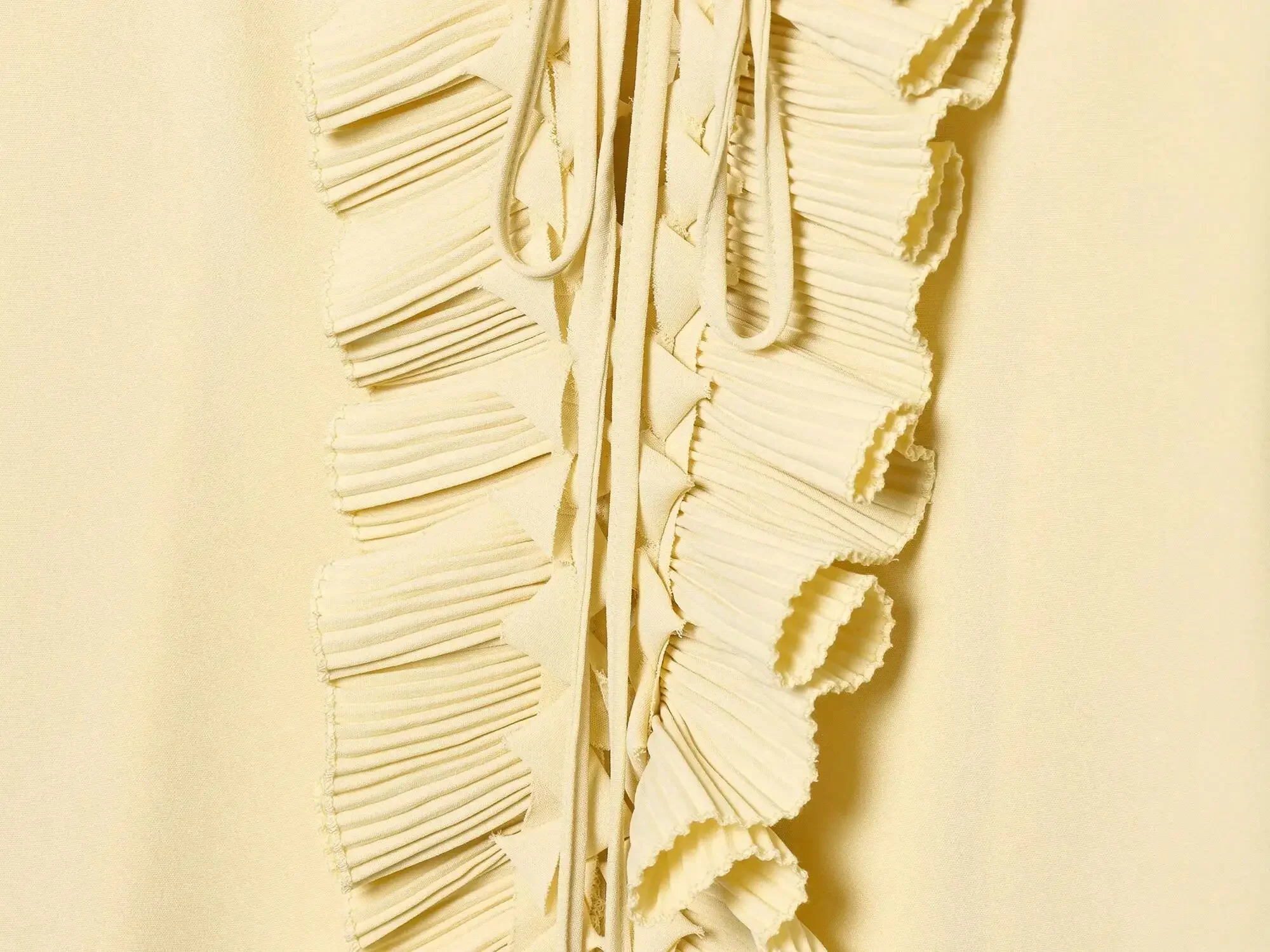 HH Damen Minimalistische Mehrfarbige Rüschenbluse Plissierte Büro-Arbeitskleidung Business-Hemden Lässige Tägliche Elegante Damenbluse Schickes Oberteil – Detail 6