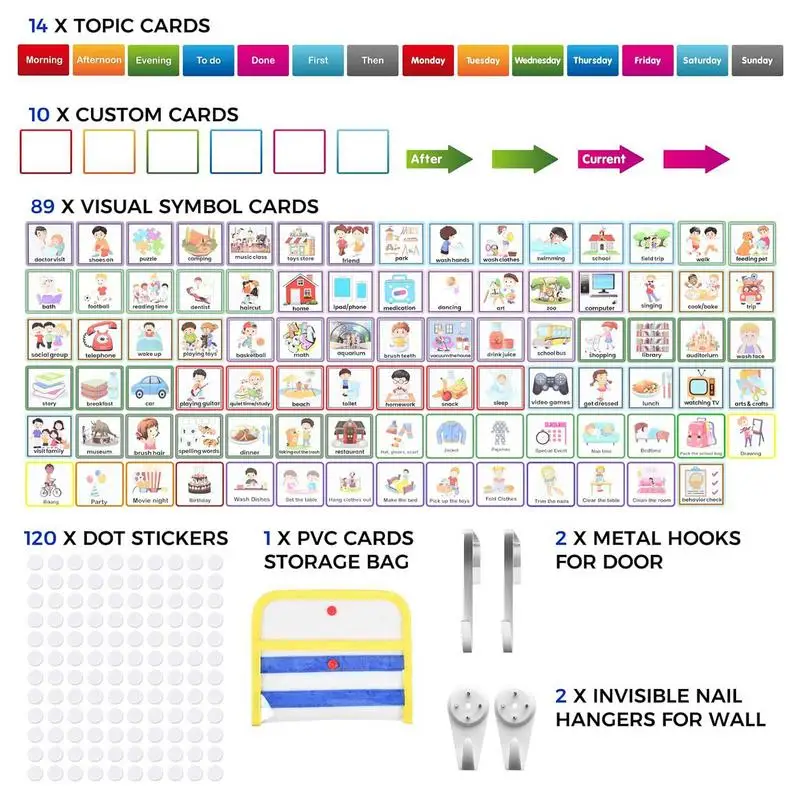 Kids Visual Schedule Calendar Chart Toddler Weekly Routine Chart Daily Schedule For Kids Autism Learning Tools Gift