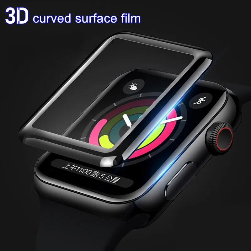 5PCS Screen Protector For Apple Watch 44MM 45MM 41MM 38MM 40MM 42MM HD Tempered Film for iWatch Series 7 6 SE 5 4 3 2 Not Glass