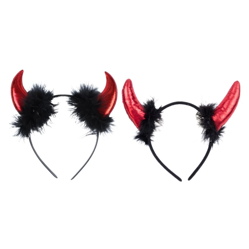 

Adult Children Halloween Devil Headband Cosplay Costume Fancy Party Glitter Drop Shipping