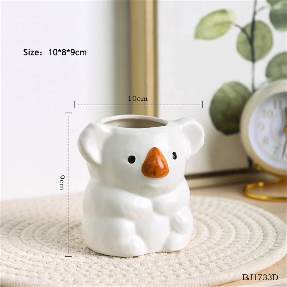 Plants Accessories Bonsai Accessories Flower Pot Cute Koala Ceramic Succulent Planter Pots Garden Decoration Home Flowerpots