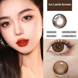 OVOLOOK-1 Pair Super Natural Contact Lenses for Eyes Beauty Pupil Color Lens for Myopia Eyes Yearly Use Comestic Eye Color Lens