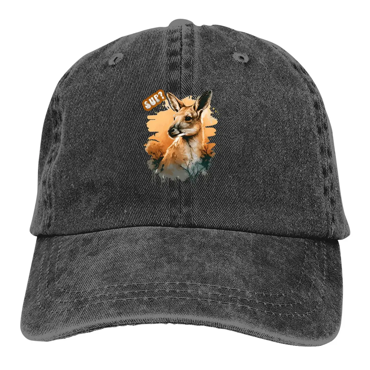 Pure Color Dad Hats Animal Lovers Women's Hat Sun Visor Baseball Caps Australian Kangaroo Peaked Cap