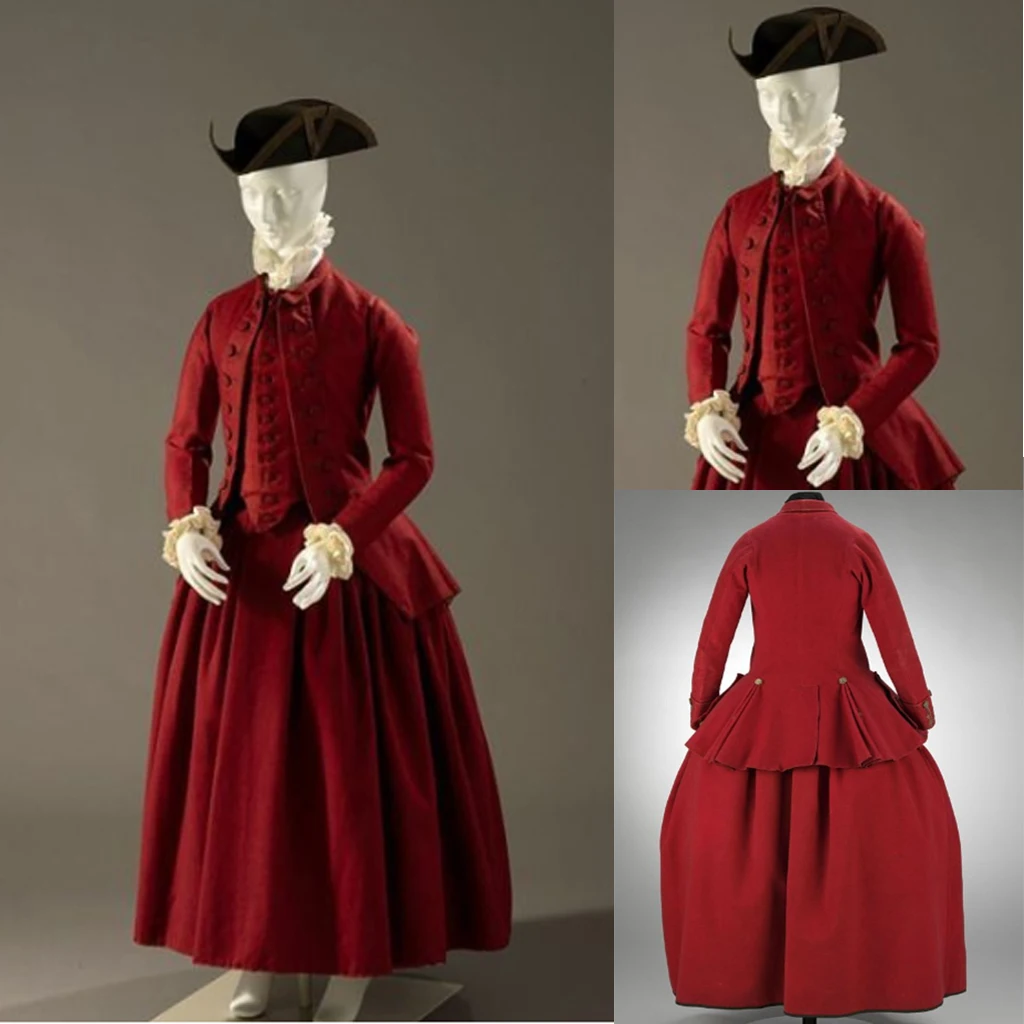 18th century rokoko kleid cosplay kostüm Reiten Gewohnheit kolonial kleid reisen Reiten Gewohnheit outfit frauen retro kleidung