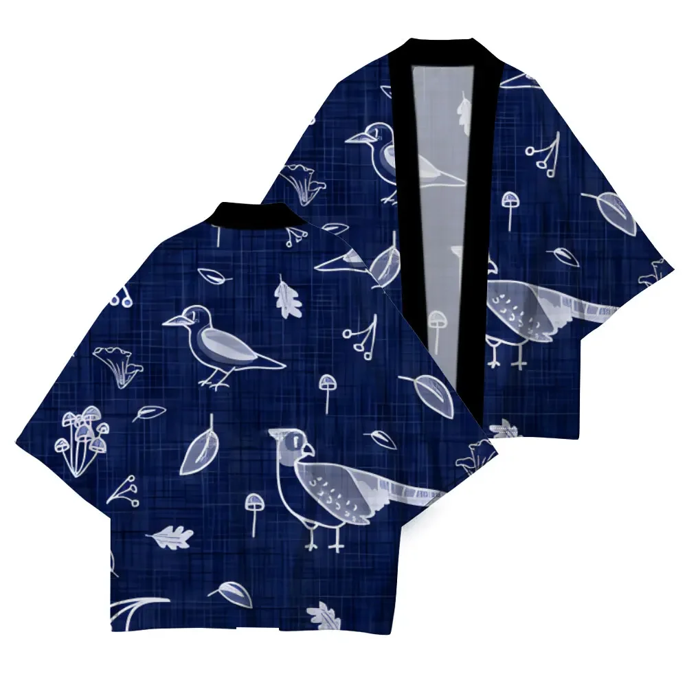 عملية طباعة نمط الموضة اليومية كيمونو غير رسمي مريح عالي الجودة سترة نصف كم 2025 ربيع الموضة الجديدة