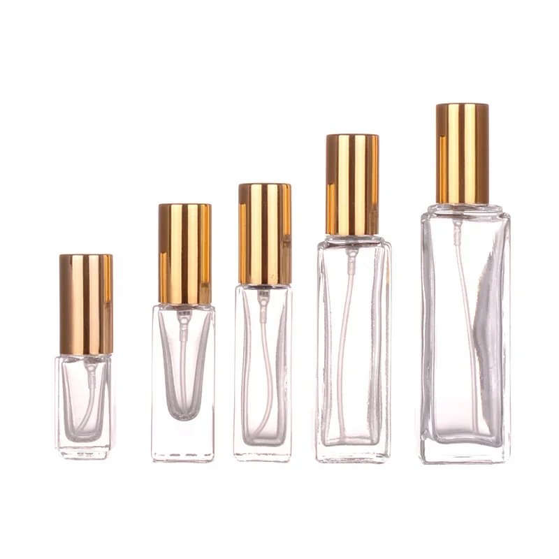 5/10/18/30ML Mini Perfume Spray Bottles Square Glass Shell Spray Atomizer Travel Perfume Storage Bottle Points Bottling Parfum