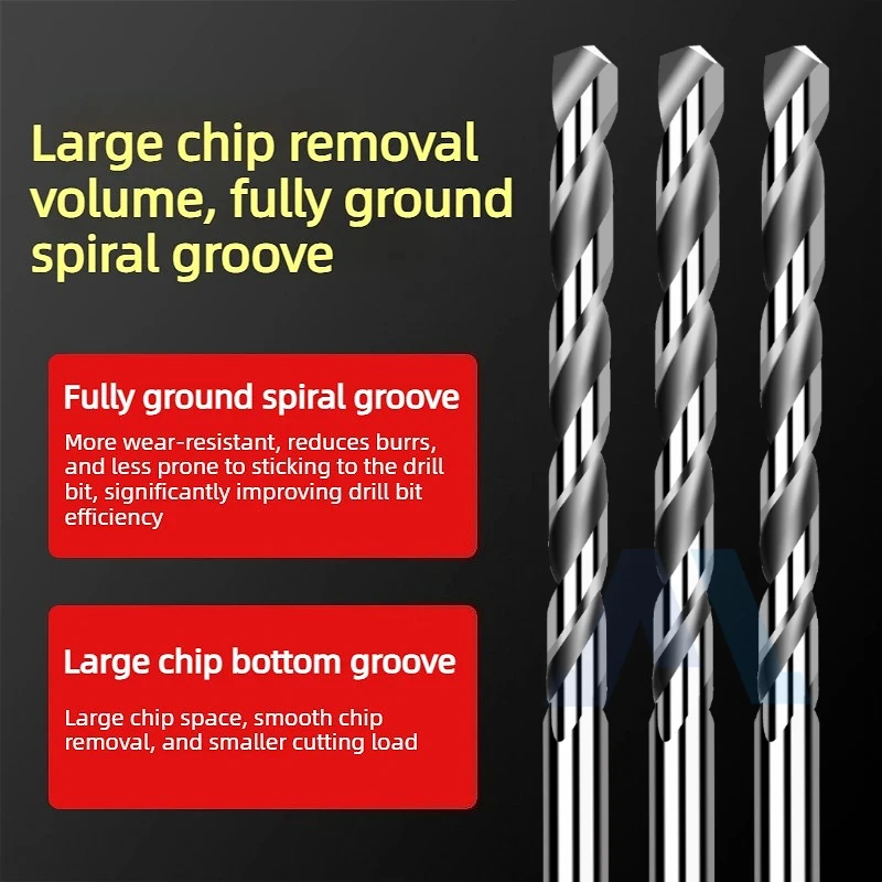 250mm Long Carbide Drill Bit Straight Shank for Copper/Aluminum, Extra Long Tungsten Steel Deep Hole Drilling Tool