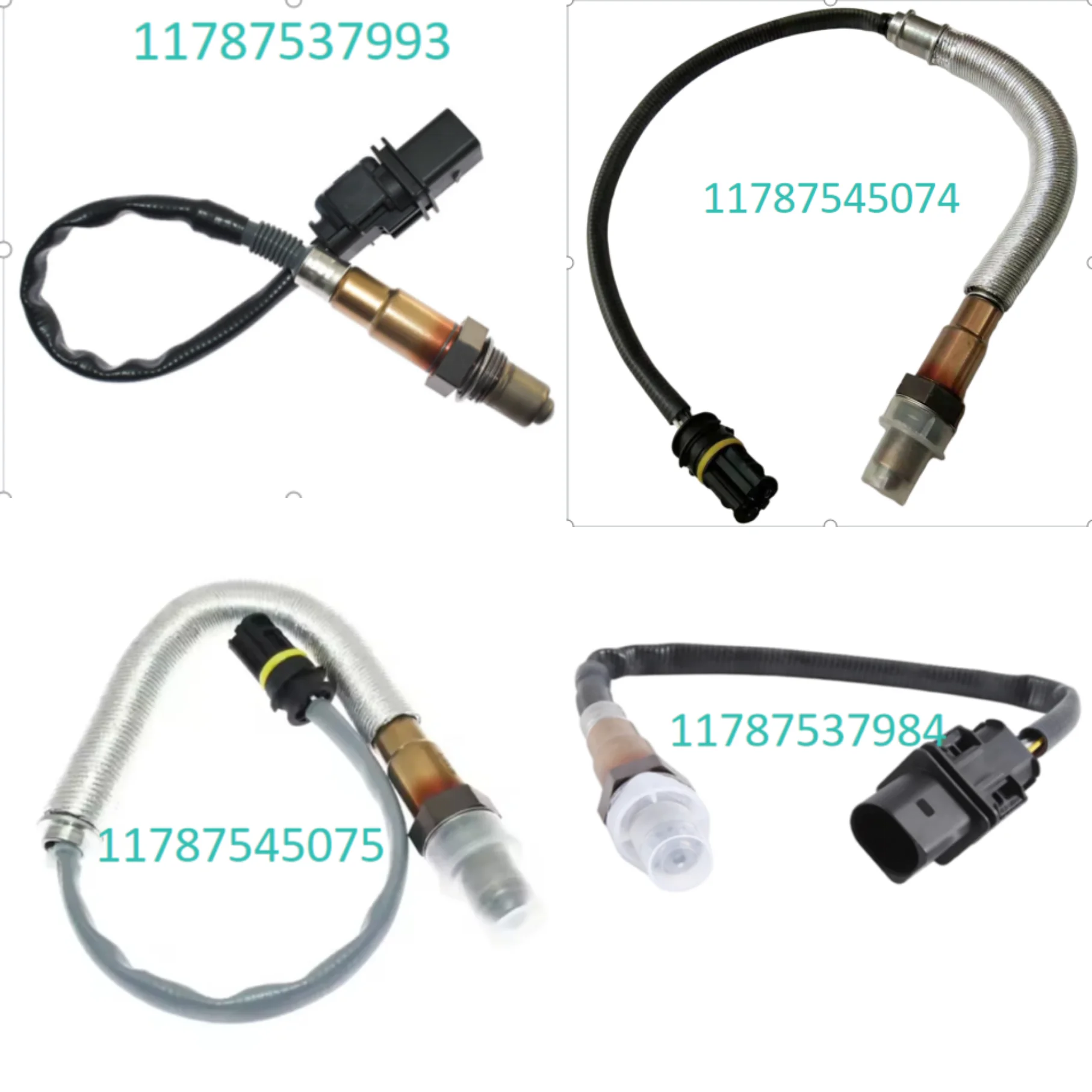 4PCS 11787537993 11787545074 11787545075 11787537984 Front Rear Lambda Probe O2 Sensor For BMW E87 E90 130i  330xi 2004-2012