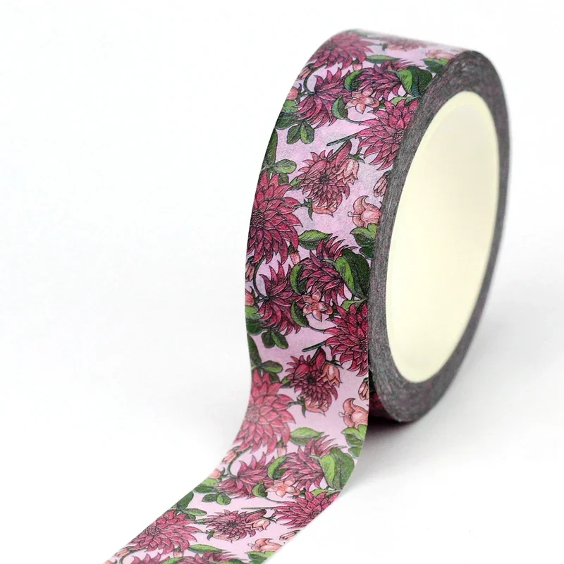 

NEW 1PC 10M Decorative Beautiful Purple Flowers Washi Tape for Scrapbooking Journaing Adhesive Masking Tape Cute Stationery