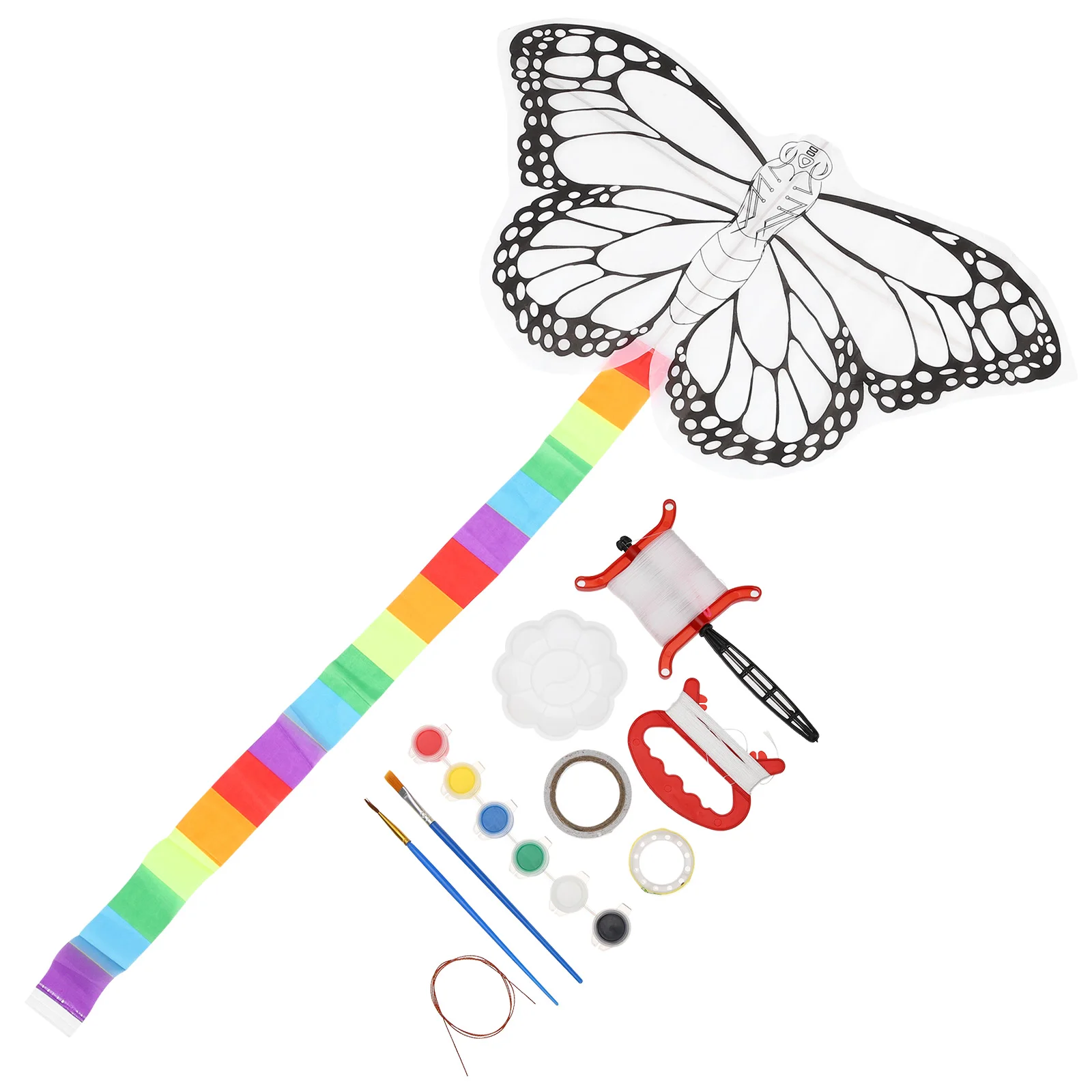 DIY Vlieger Maken Kit Lege Vlinder Onderdelen voor Kinderen Peuters Leeftijd 3/5 Vlieger Schilderen Decoraties Lichtgewicht Draagbare School