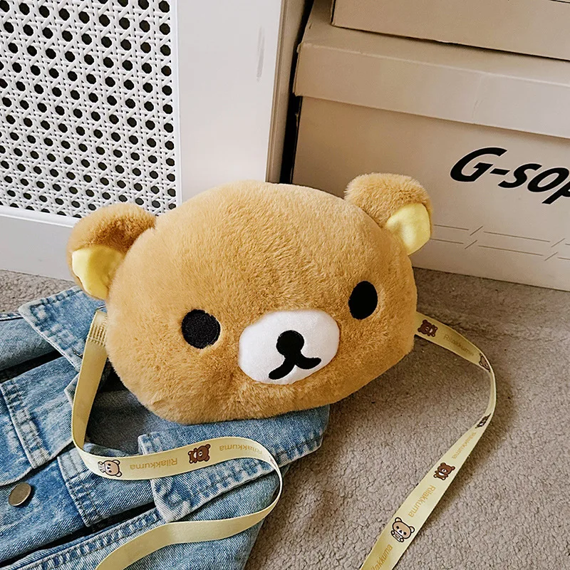 1pcs Cute Fashion Plush Crossbody Bag Panda Backpacks One Shoulder Diagonal Wallet Stuffed Animals Toy Purse Kids Birthday Gift