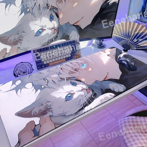 Imagen 2 del producto Alfombrilla de ratón grande de 40x90CM de Anime Jujutsu Kaisen XXL Ryomen Sukuna, alfombrilla de ratón bonita para juegos de ordenador, accesorios para ordenador portátil, alfombrilla de escritorio