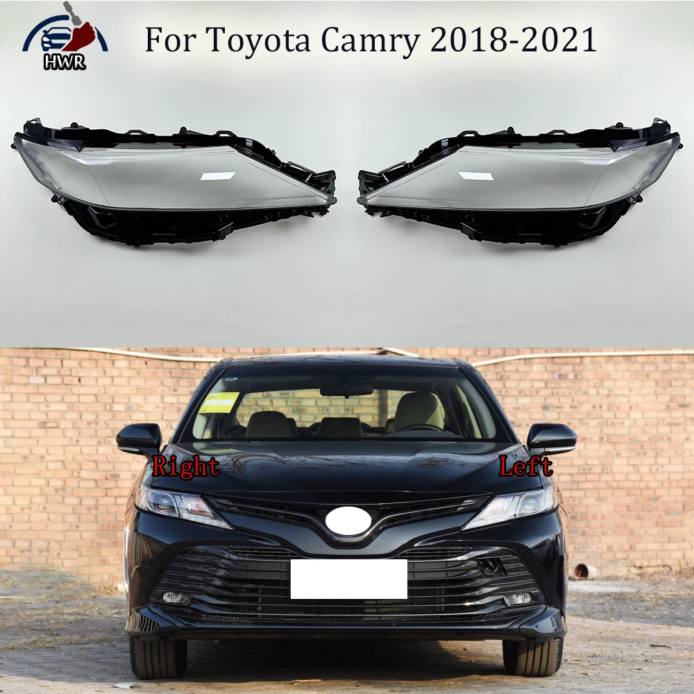 

For Toyota Camry 2018-2021 Low Car Front Headlight Cover Auto Headlamp Lampshade Lampcover Head Lamp light Lens Shell Caps