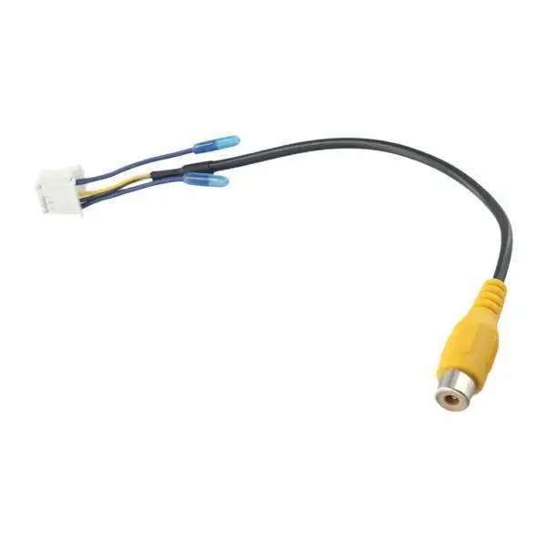 Car Stereo Radio RCA Plug 10 Pin Adaptor Connector Wear Resistant Replacement Cable for Rear View Backup Camera Installation