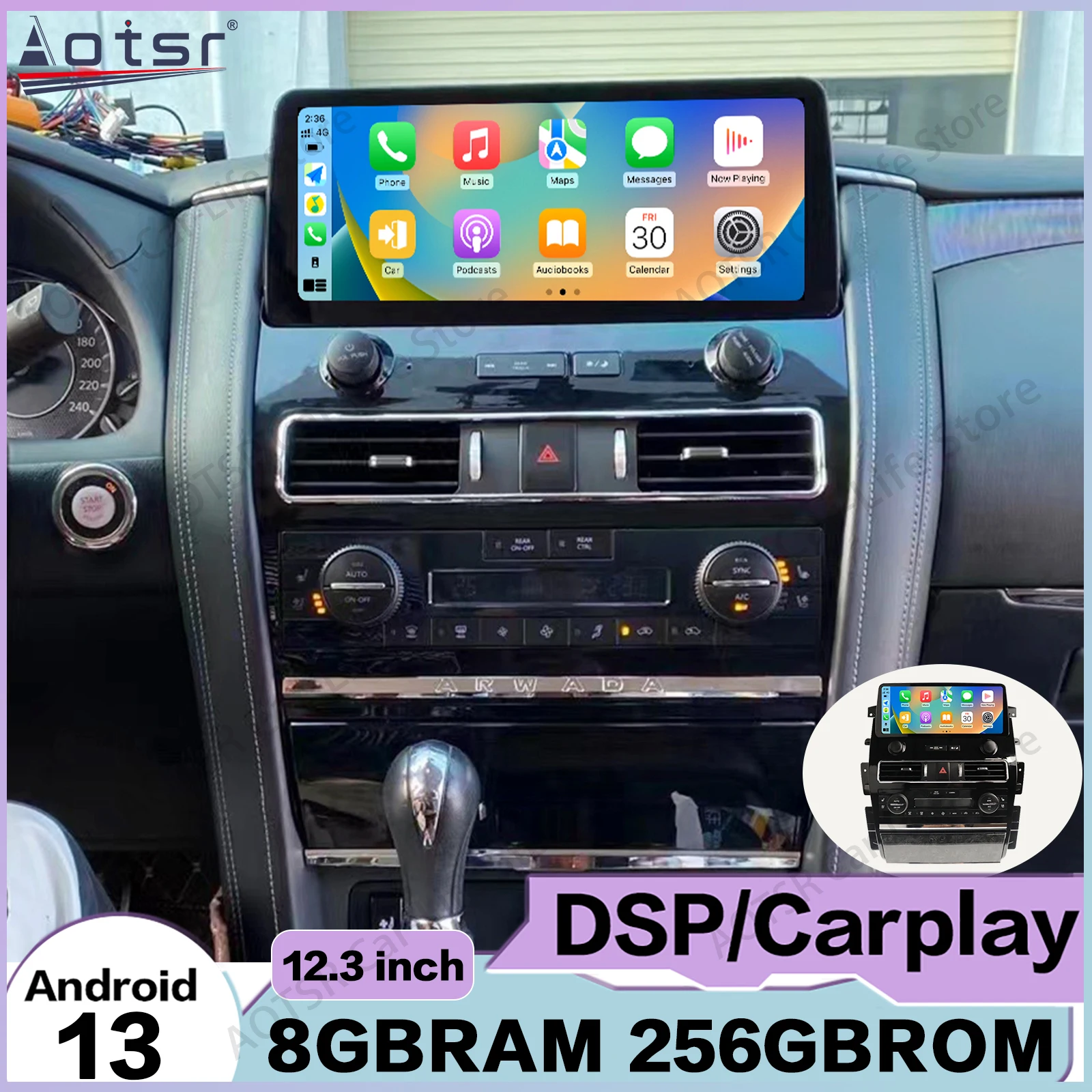 12.3 Inch Android Auto Car Radio For Nissan Patrol Y62 Armada For Infiniti QX80 QX56 2010~2022 GPS Navigation Stereo Head Unit